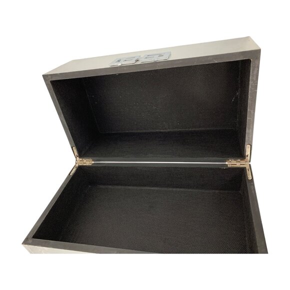 Silver Decorative Wood Jewelry Trinket Box Hing Lid Medium GUC 8816 - Picture 6 of 11